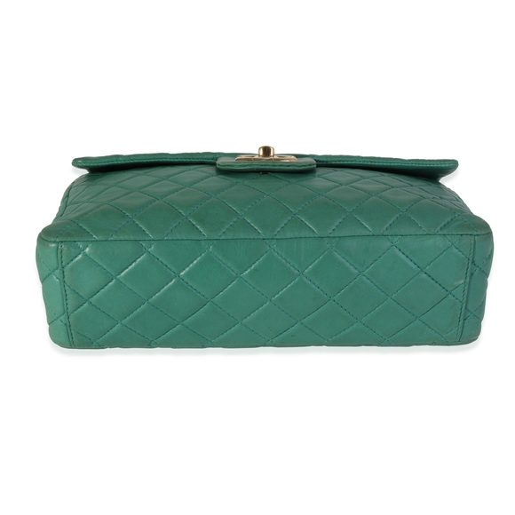 Chanel Green Quilted Lambskin Soft Maxi Single Flap Bag - Picture 5 of 8